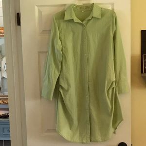 Lime green tunic with pockets